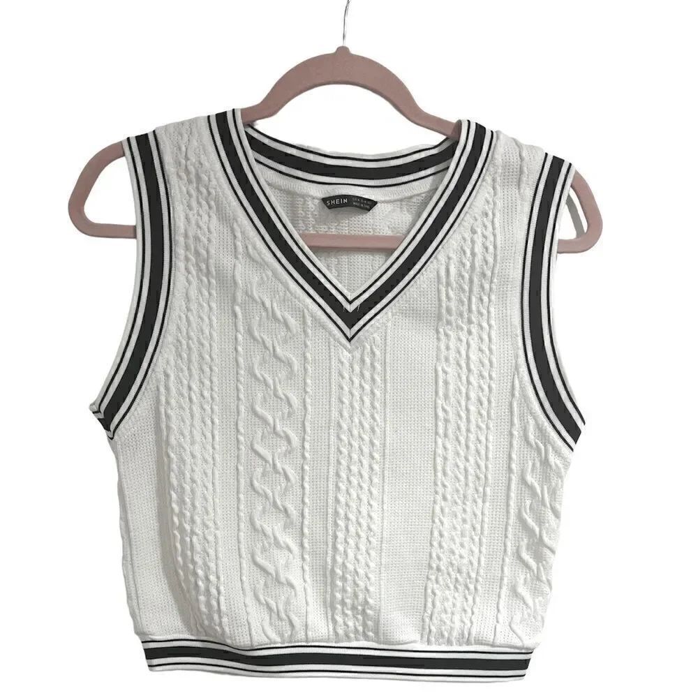Shein Cropped Sweater Vest NWOT